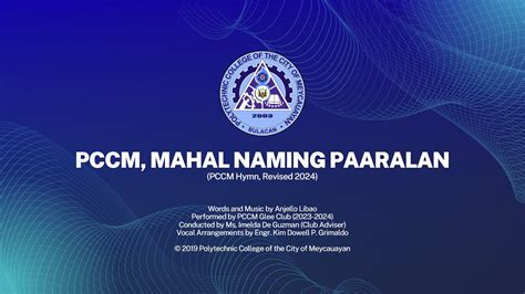 awit ng lungsod ng meycauayan lyrics|PCCM, MAHAL NAMING PAARALAN.